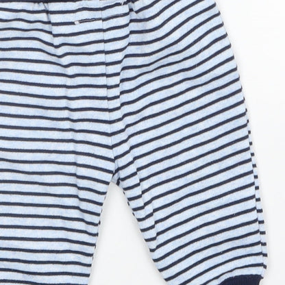 Earlydays Boys Blue Striped  Sweatpants Trousers Size 3-6 Months