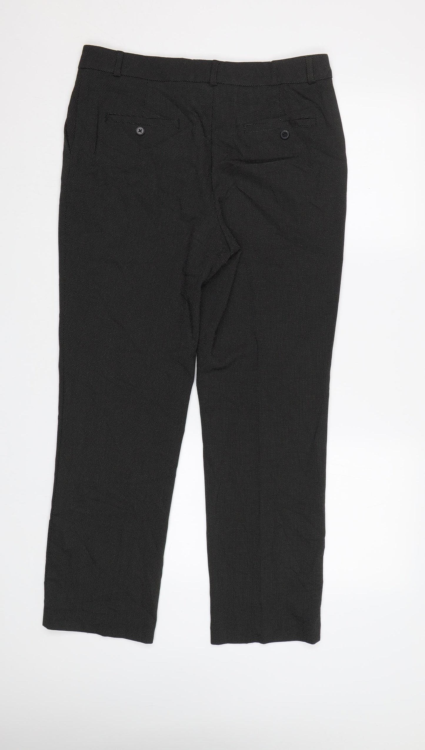 Womens UK Size 12 M&S Regular Fit  Black Trousers