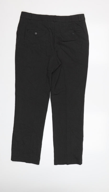 Womens UK Size 12 M&S Regular Fit  Black Trousers
