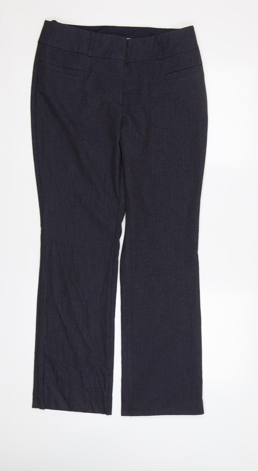 Womens UK Size 10 NEXT Regular Fit Dress Pants Blue Trousers