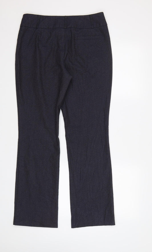 Womens UK Size 10 NEXT Regular Fit Dress Pants Blue Trousers