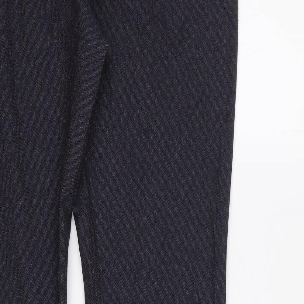 Womens UK Size 10 NEXT Regular Fit Dress Pants Blue Trousers