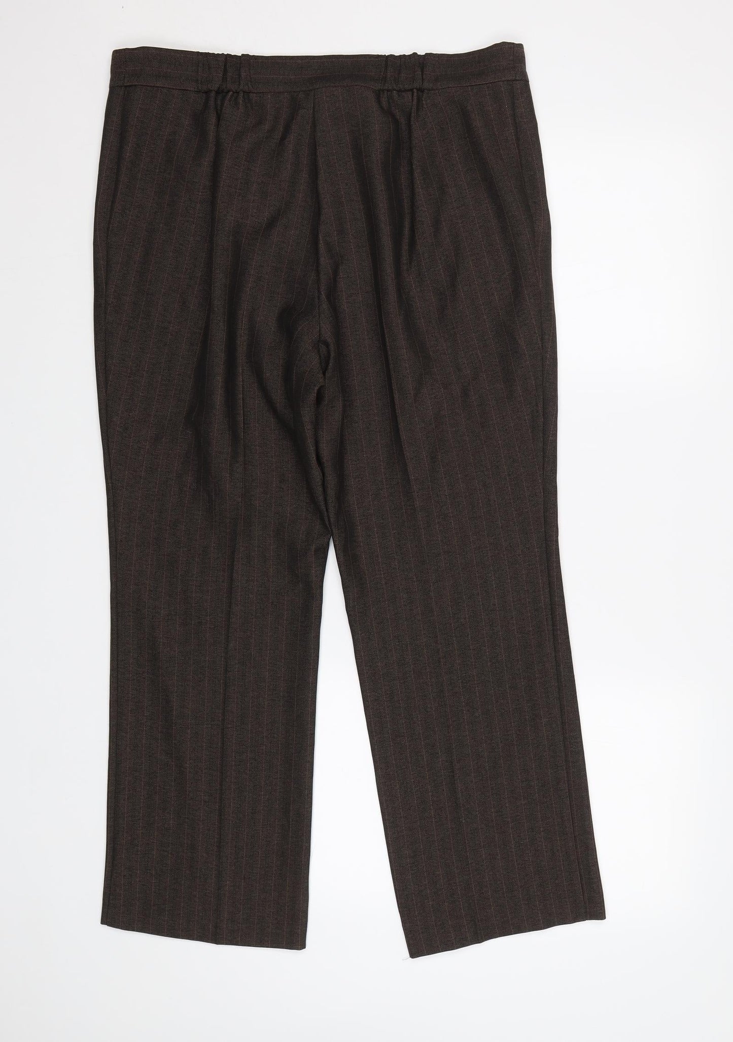 Womens UK Size 14 m&s Regular Fit  Brown Trousers