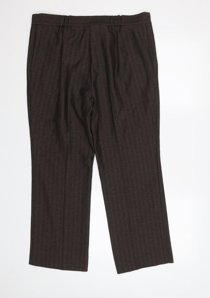 Womens UK Size 14 m&s Regular Fit  Brown Trousers