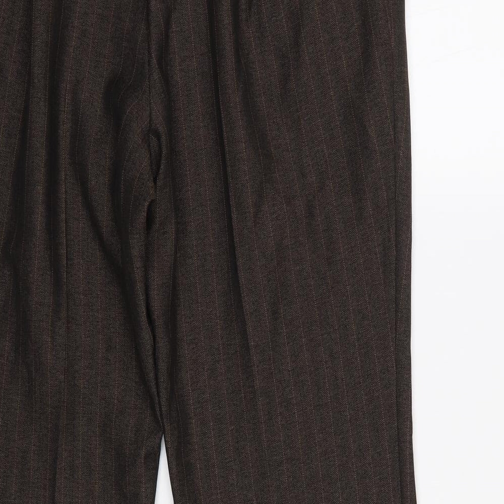 Womens UK Size 14 m&s Regular Fit  Brown Trousers