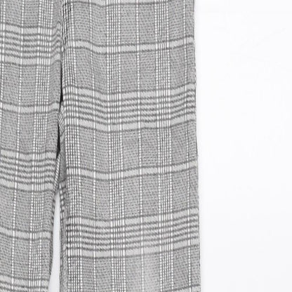 Topshop Womens Grey Check  Skinny Jeans Size 8 L32 in