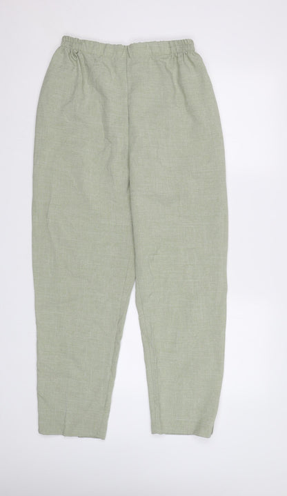 Womens UK Size 12 Preworn Regular Fit  Green Trousers
