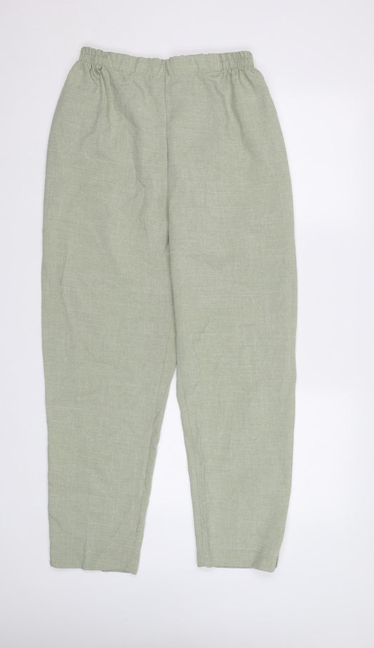 Womens UK Size 12 Preworn Regular Fit  Green Trousers