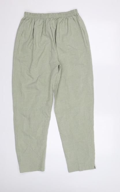 Womens UK Size 12 Preworn Regular Fit  Green Trousers