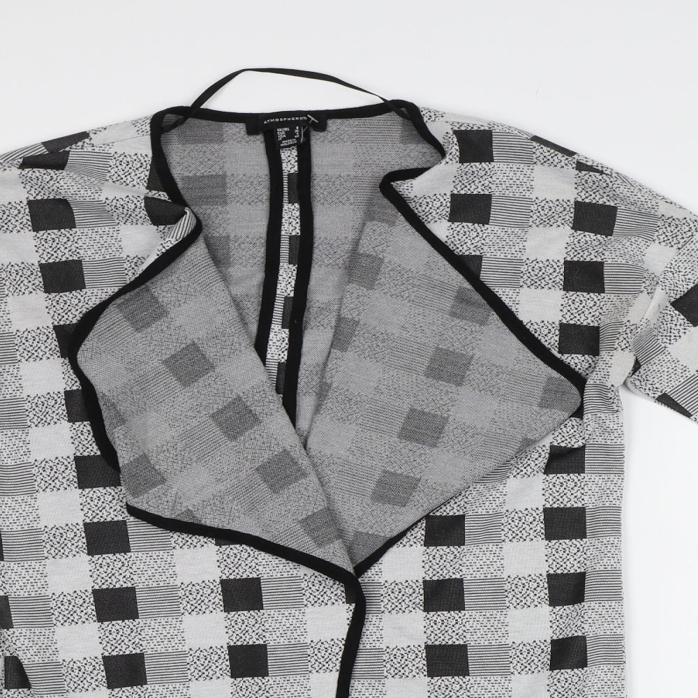 Primark Womens Grey Check  Cardigan Jumper Size 8