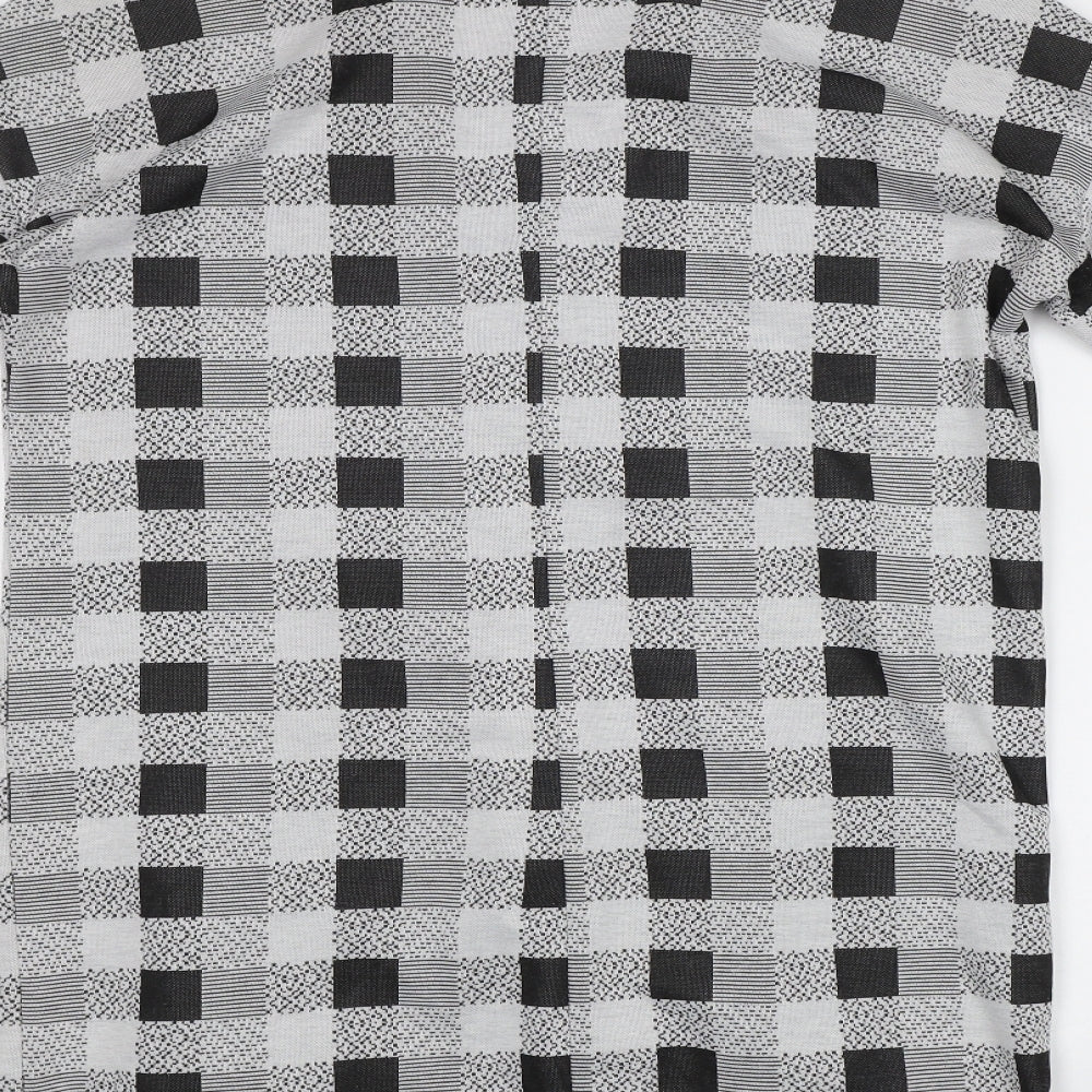 Primark Womens Grey Check  Cardigan Jumper Size 8