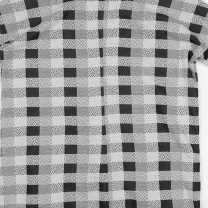 Primark Womens Grey Check  Cardigan Jumper Size 8