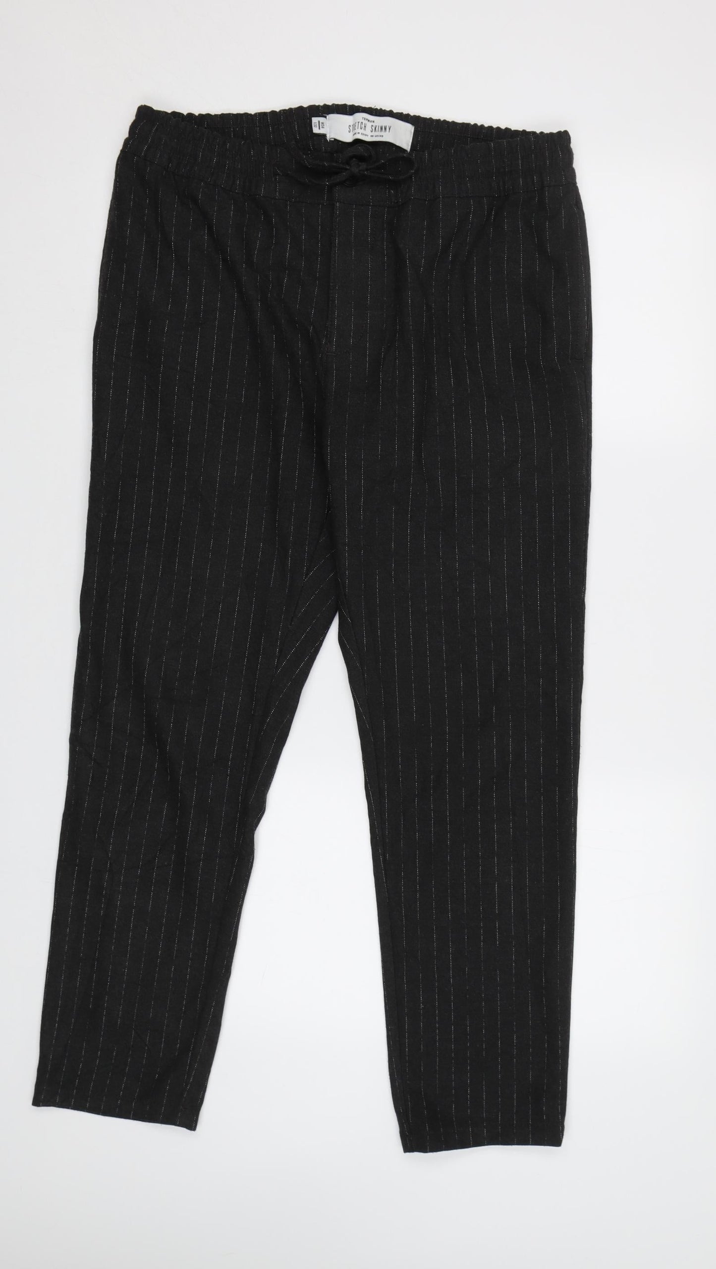 Mens UK Size 32 Topman Regular Fit  Grey Trousers