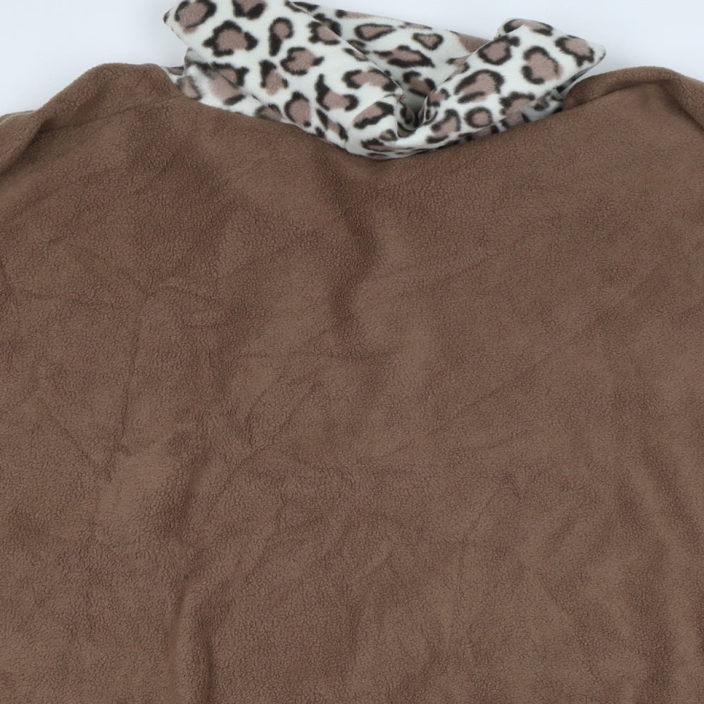 Womens UK Size One Size Preworn Brown Parka Coat