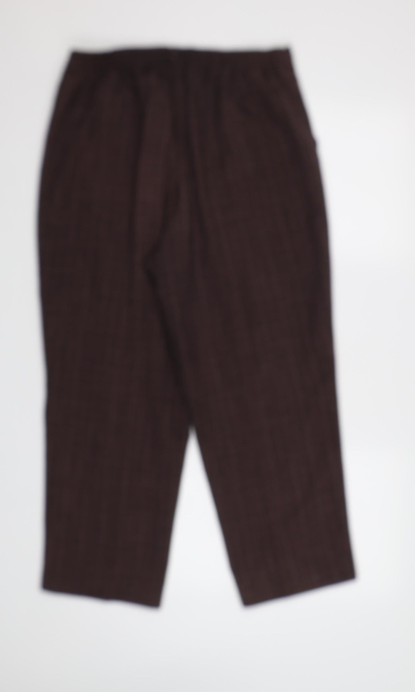 BM Womens Purple Check  Trousers  Size 16 L25 in - Elastic Waist Band