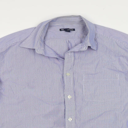 Gap Mens Blue Striped   Button-Up Size M