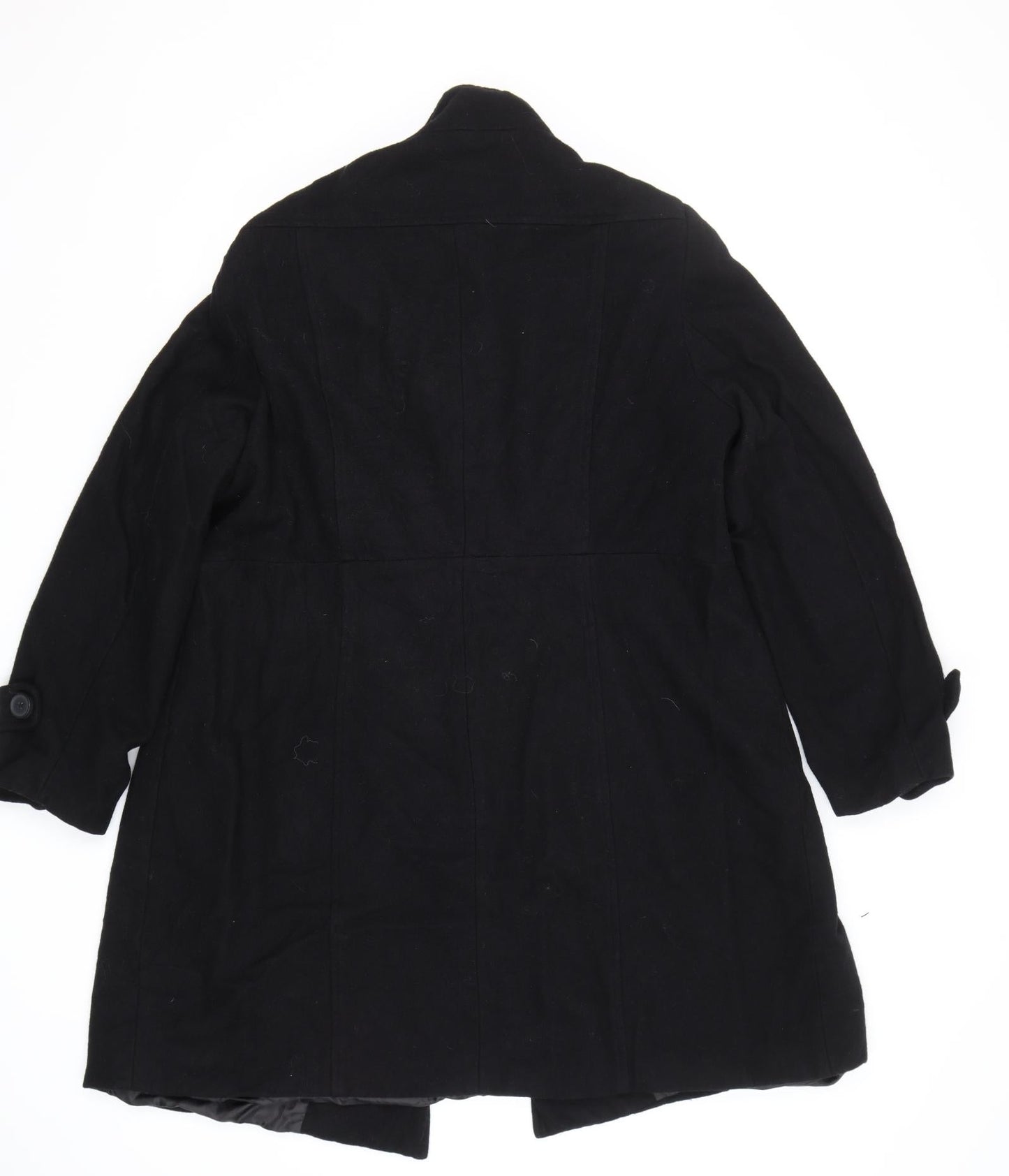 Happy Holly Womens Black   Pea Coat Coat Size L