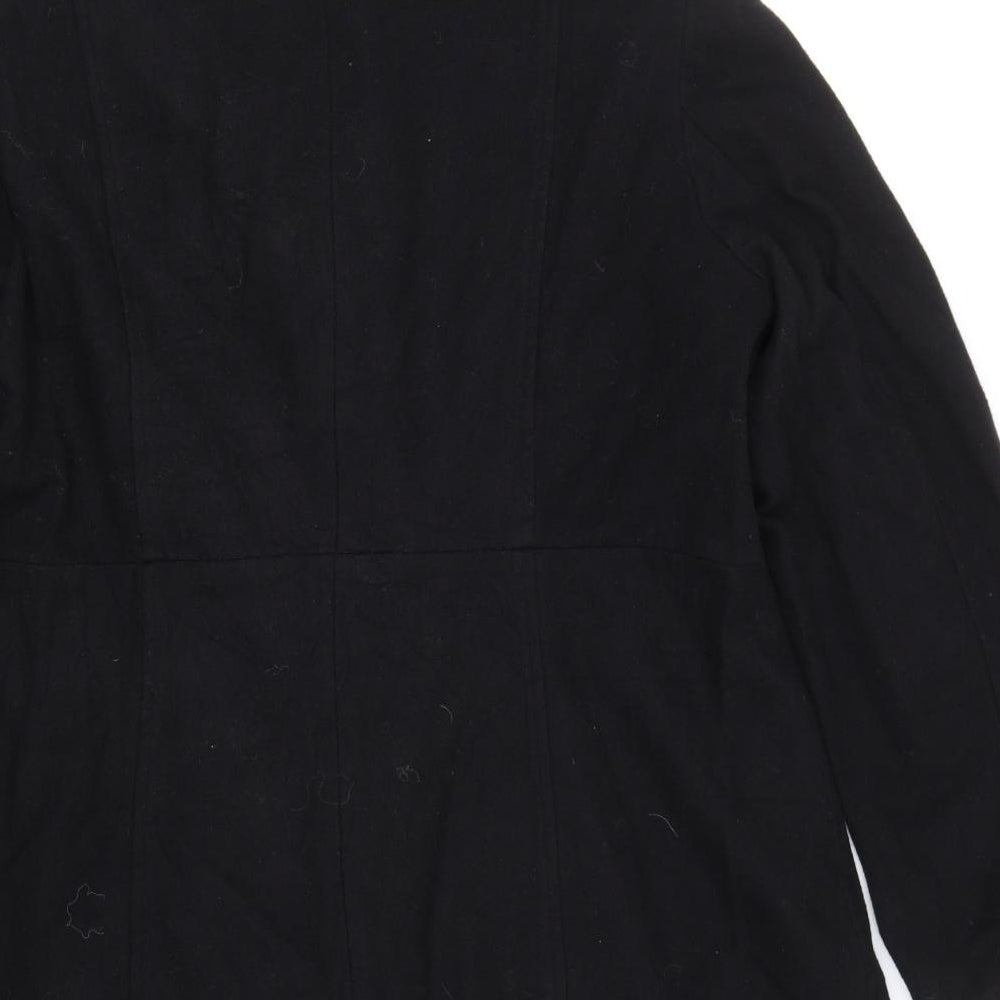 Happy Holly Womens Black   Pea Coat Coat Size L