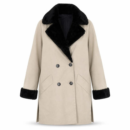 Womens UK Size 8 Wallis Beige Overcoat