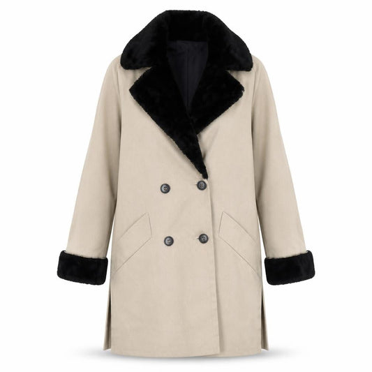 Womens UK Size 8 Wallis Beige Overcoat