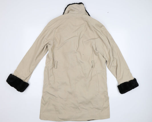 Womens UK Size 8 Wallis Beige Overcoat