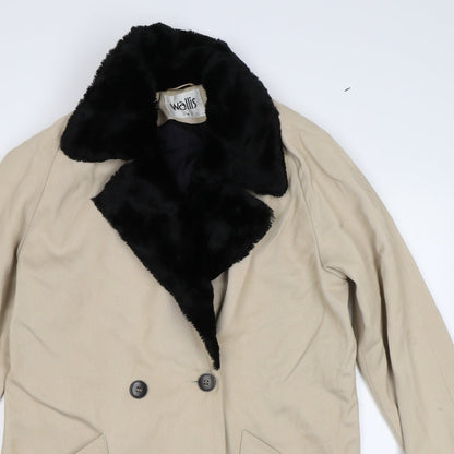 Womens UK Size 8 Wallis Beige Overcoat