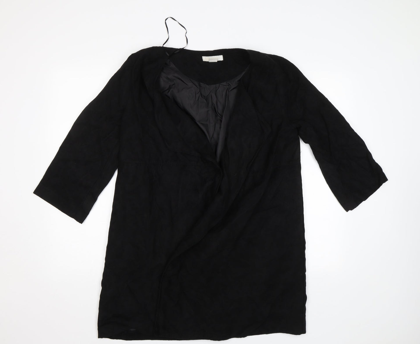 Womens UK Size 8 H&M Black Overcoat