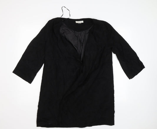 Womens UK Size 8 H&M Black Overcoat