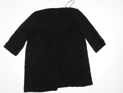 Womens UK Size 8 H&M Black Overcoat