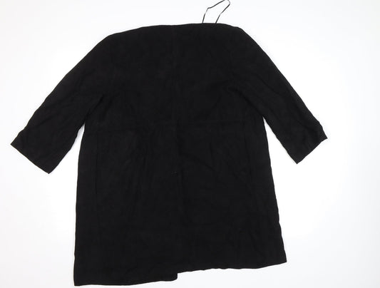 Womens UK Size 8 H&M Black Overcoat