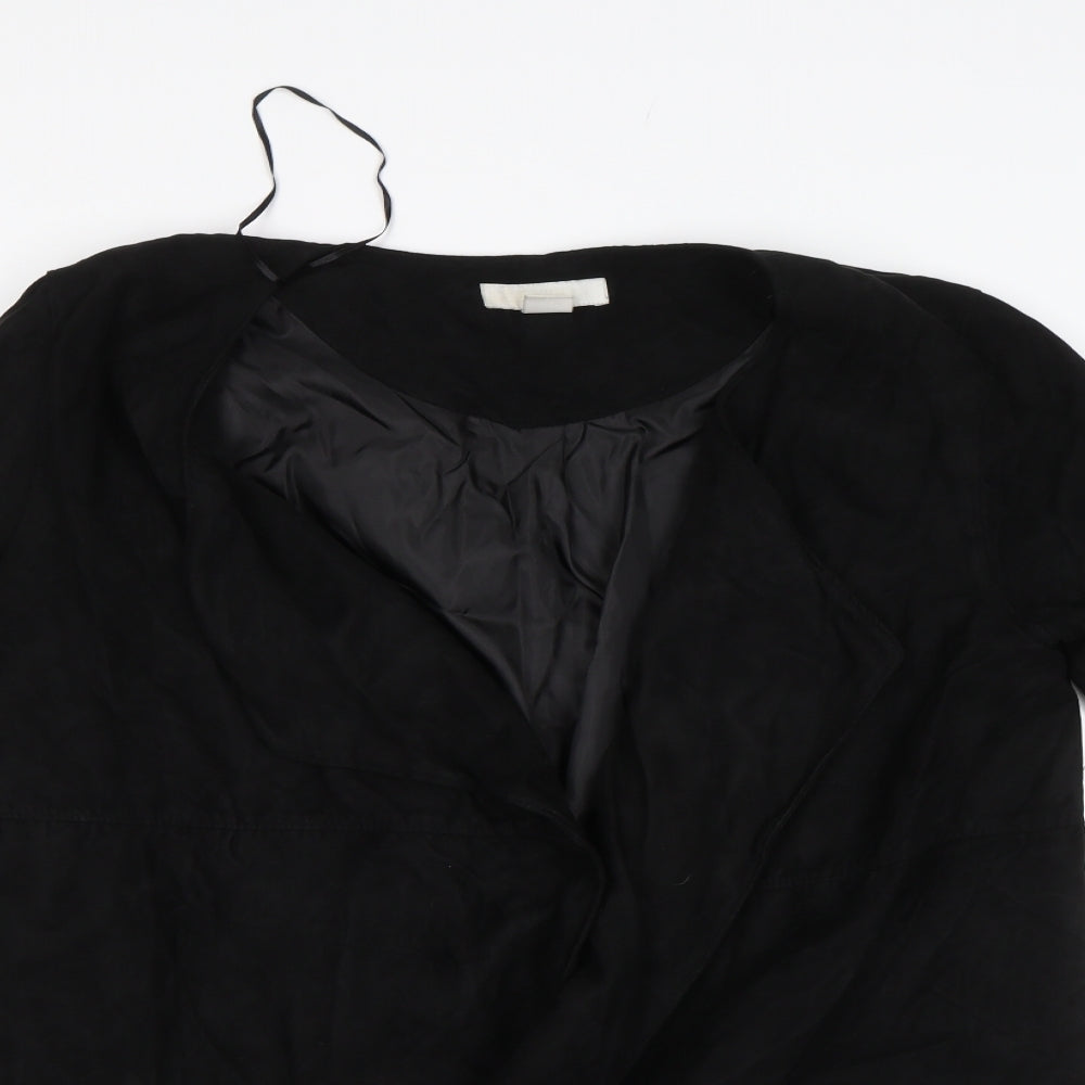 Womens UK Size 8 H&M Black Overcoat
