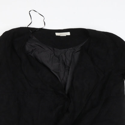 Womens UK Size 8 H&M Black Overcoat