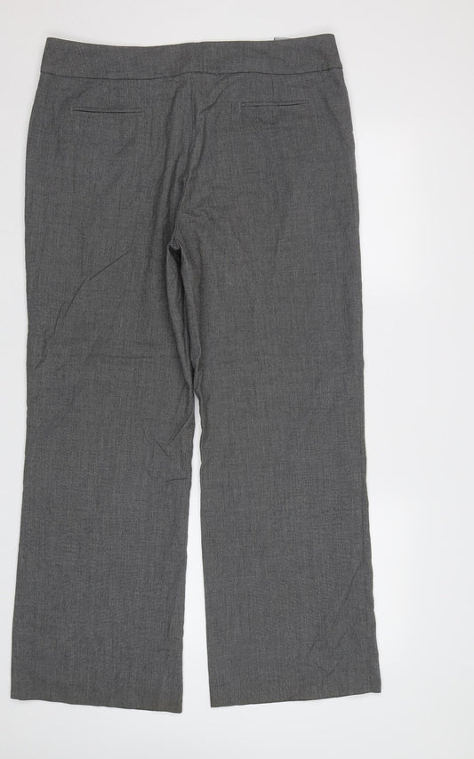 M&S Womens Grey   Dress Pants Trousers Size 16 L31 in