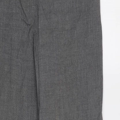 M&S Womens Grey   Dress Pants Trousers Size 16 L31 in