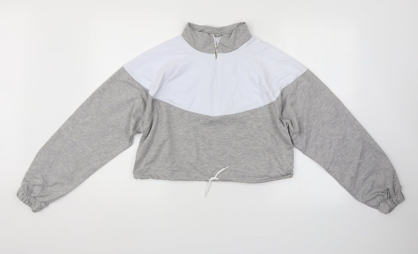 Boohoo Womens Grey   Pullover Sweatshirt Size S  - cropped