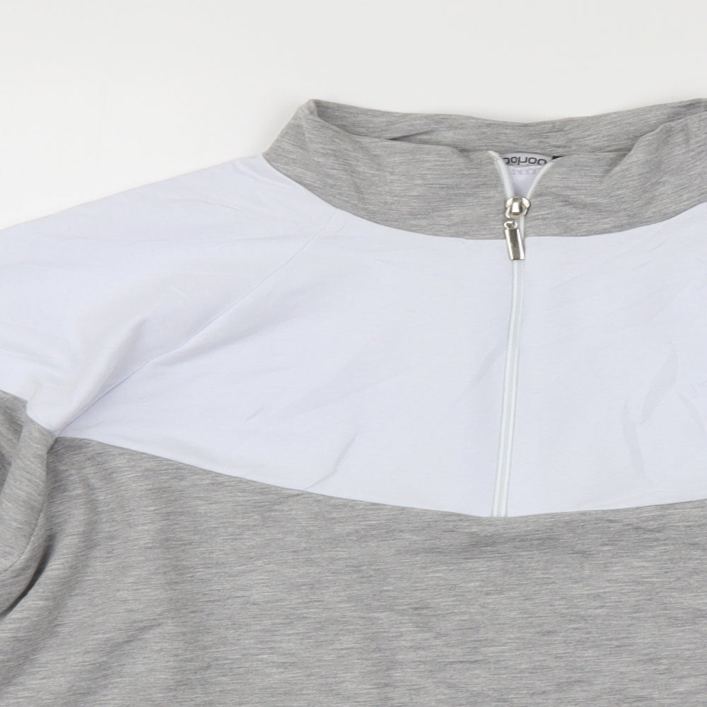 Boohoo Womens Grey   Pullover Sweatshirt Size S  - cropped