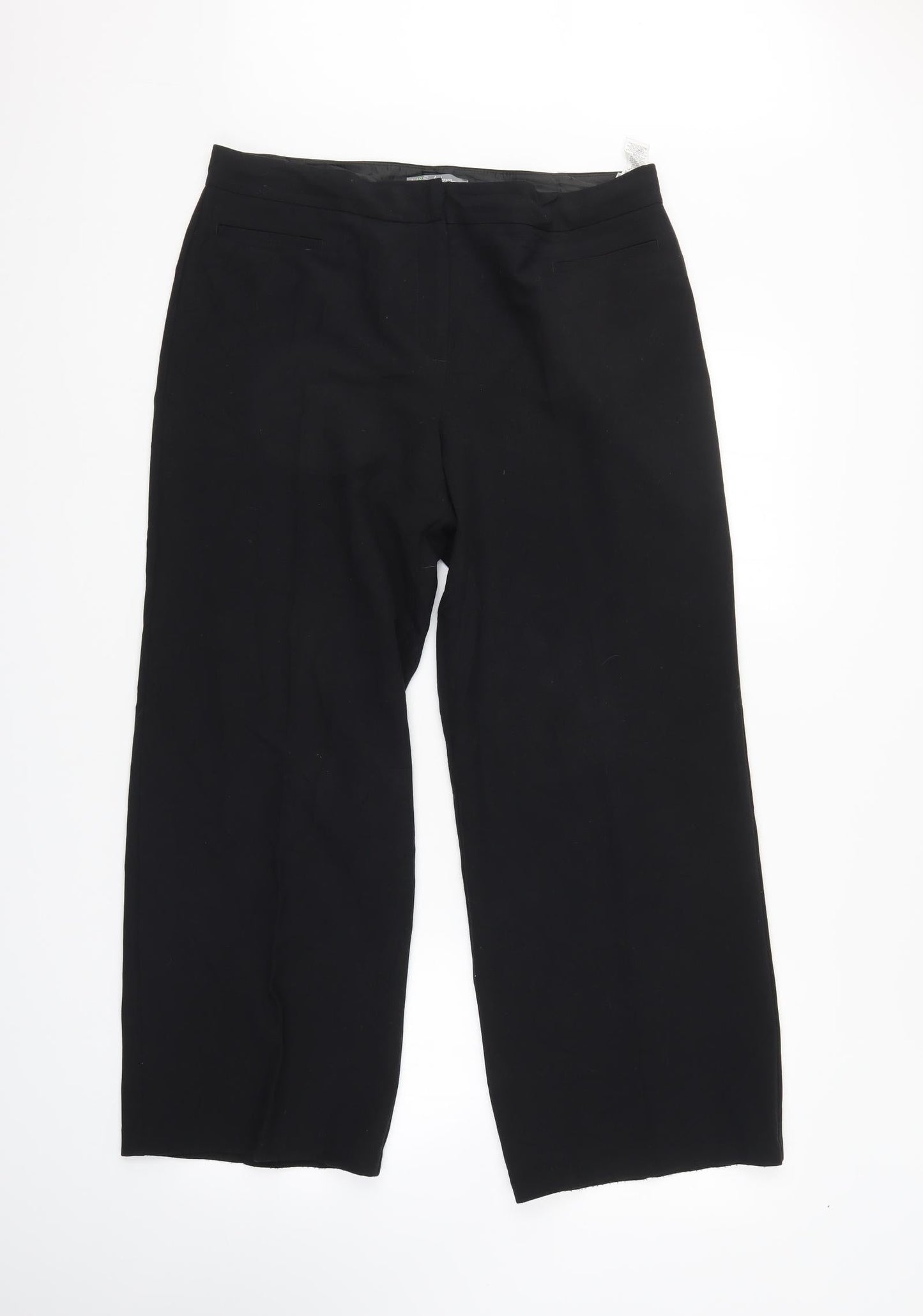 Womens UK Size 14 M&S Regular Fit  Black Trousers