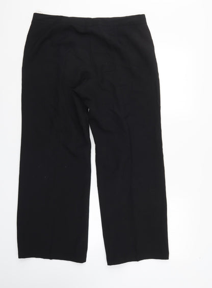 Womens UK Size 14 M&S Regular Fit  Black Trousers