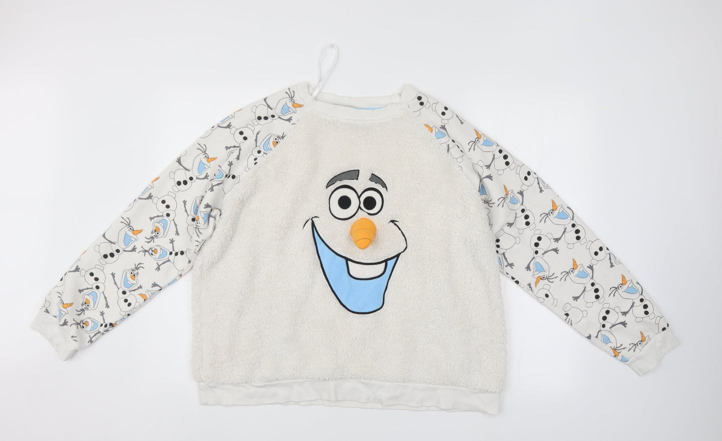 Womens UK Size 14 Disney White Pullover Jumper