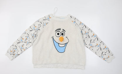 Womens UK Size 14 Disney White Pullover Jumper