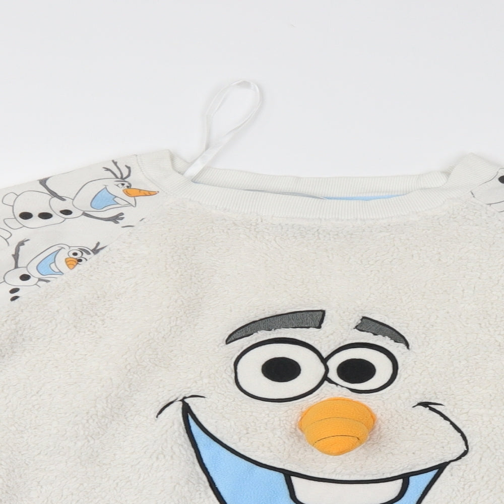 Womens UK Size 14 Disney White Pullover Jumper