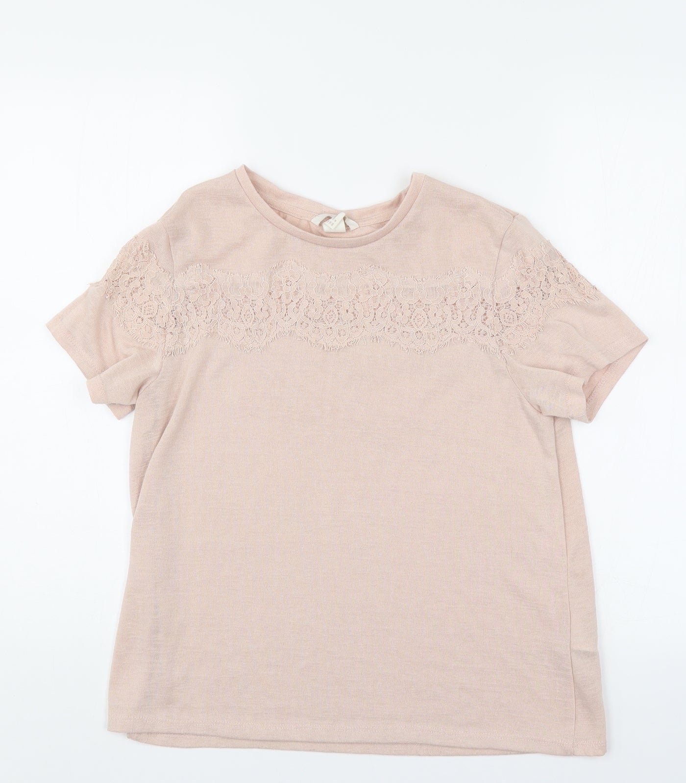 Womens UK Size M H&M Ivory Jersey Blouse
