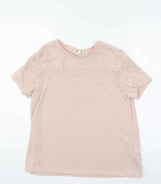 Womens UK Size M H&M Ivory Jersey Blouse
