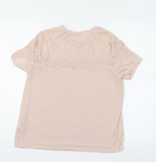 Womens UK Size M H&M Ivory Jersey Blouse