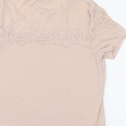Womens UK Size M H&M Ivory Jersey Blouse