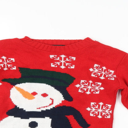 Globals Womens Red   Pullover Jumper Size S  - christmas jumper