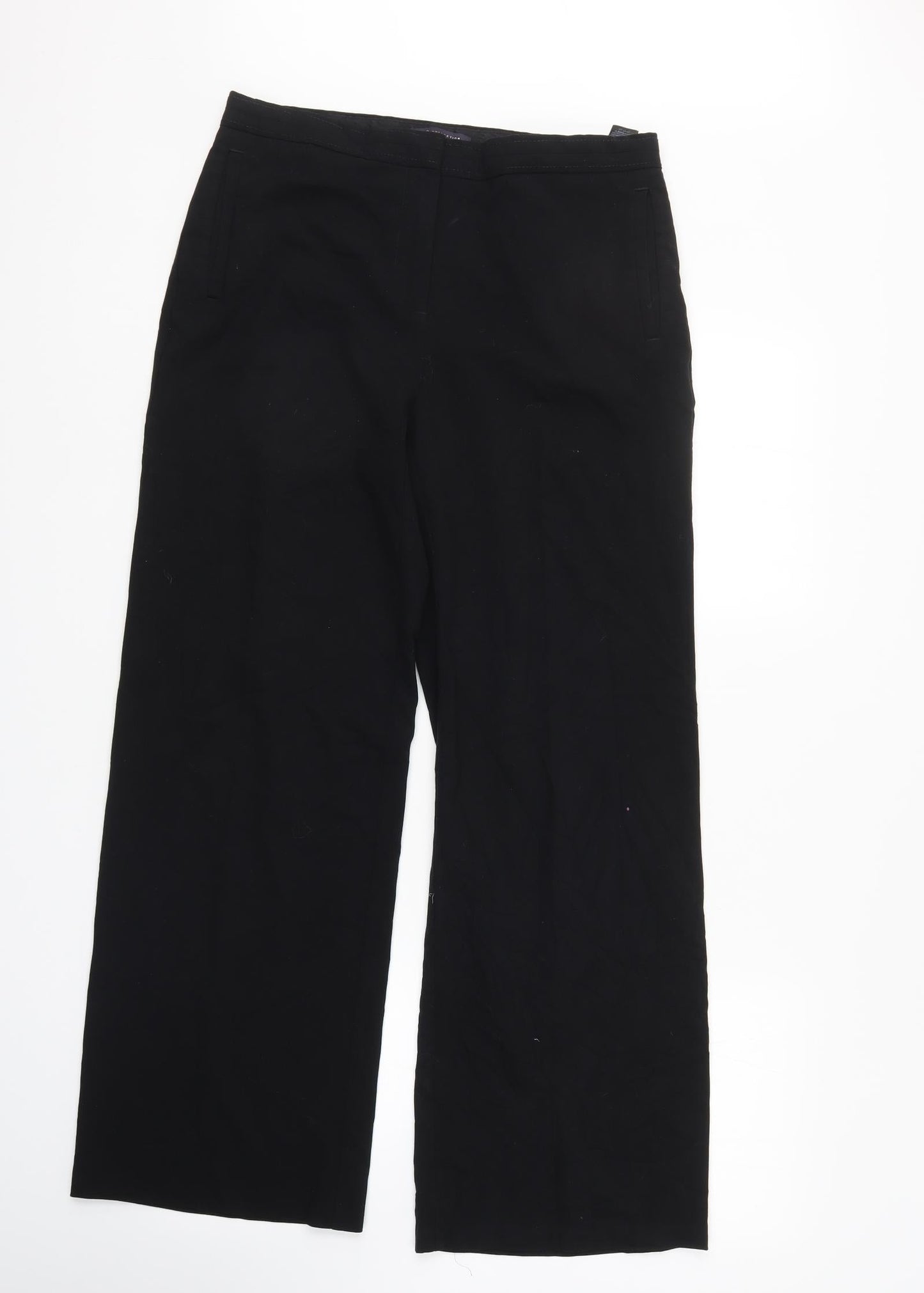Womens UK Size 12 M&S Regular Fit Sweatpants Black Trousers