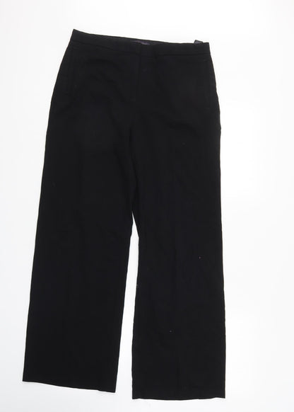 Womens UK Size 12 M&S Regular Fit Sweatpants Black Trousers