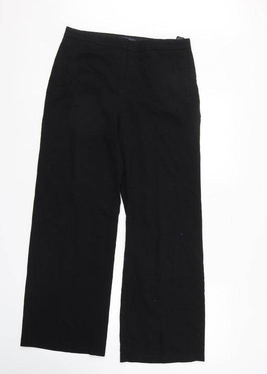 Womens UK Size 12 M&S Regular Fit Sweatpants Black Trousers