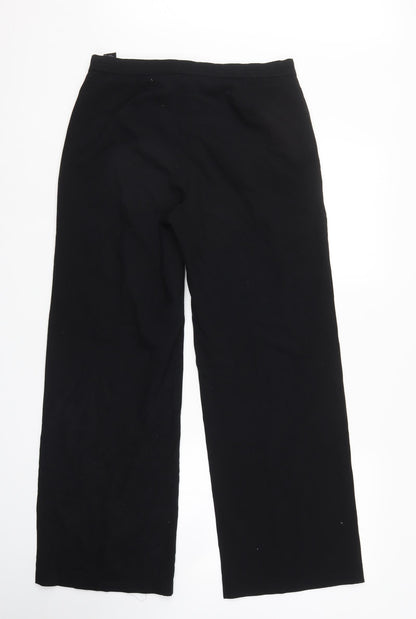 Womens UK Size 12 M&S Regular Fit Sweatpants Black Trousers
